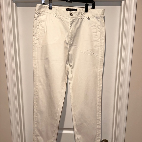 Versace Men's Flat-front cotton Pants size 54(38) - Picture 1 of 14